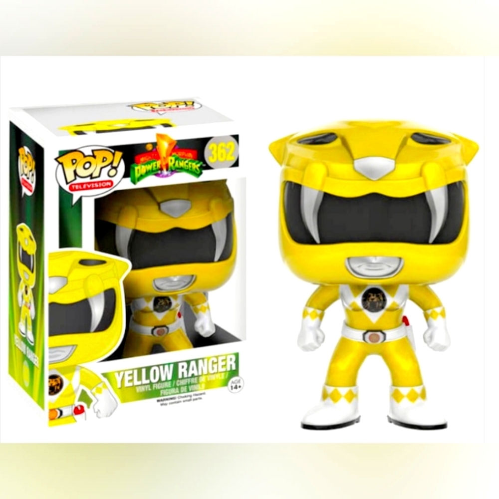 BRAND NEW!! FUNKO Pop Television Yellow Power Ranger Action Figure #362